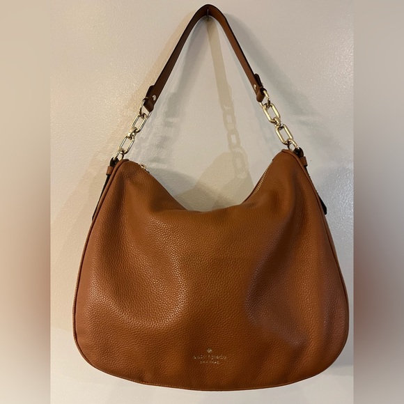 Kate spade, cross grain leather tan brown shoulder bag. No crossbody strap. - Picture 15 of 16
